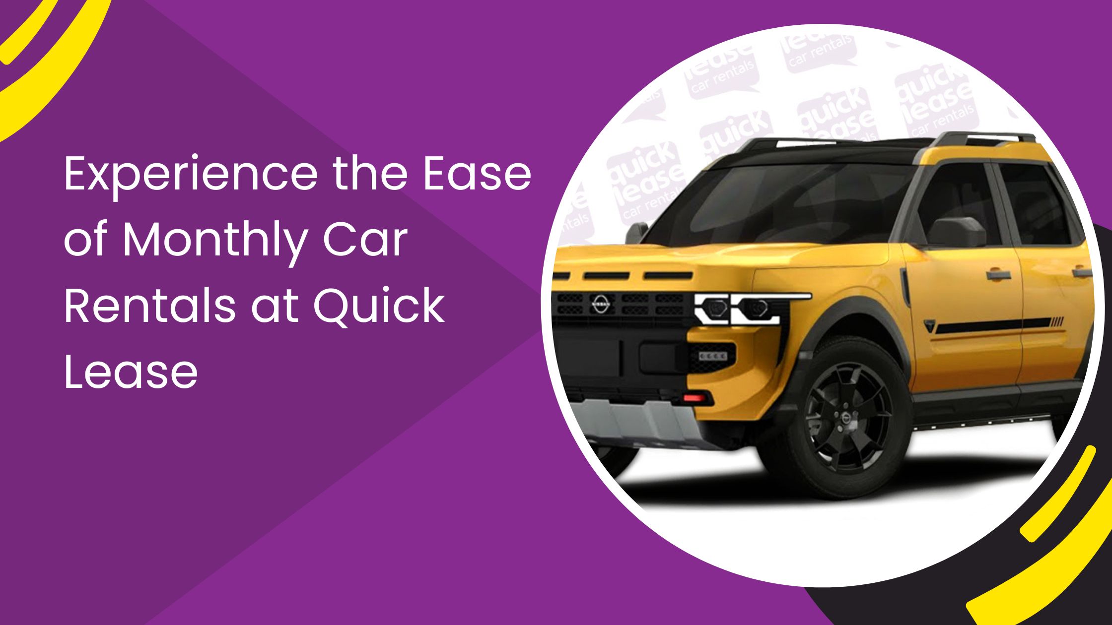 Experience the Ease of Monthly Car Rentals at Quick Lease