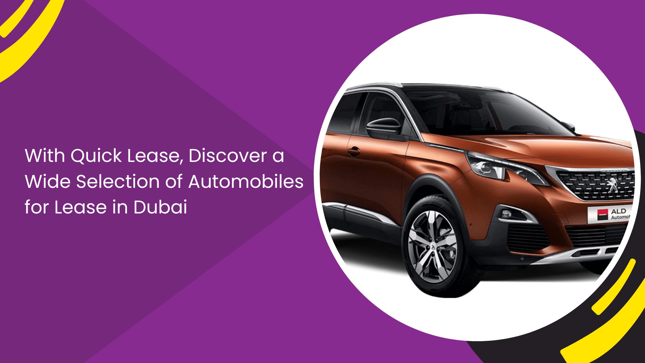 With Quick Lease, Discover a Wide Selection of Automobiles for Lease in Dubai